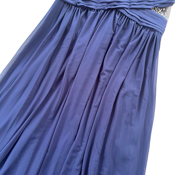 JVN By JOVANI Women’s 8 Navy Rhinestones Ruched Strapless Empire Gown #JVN21713A - Picture 8 of 16